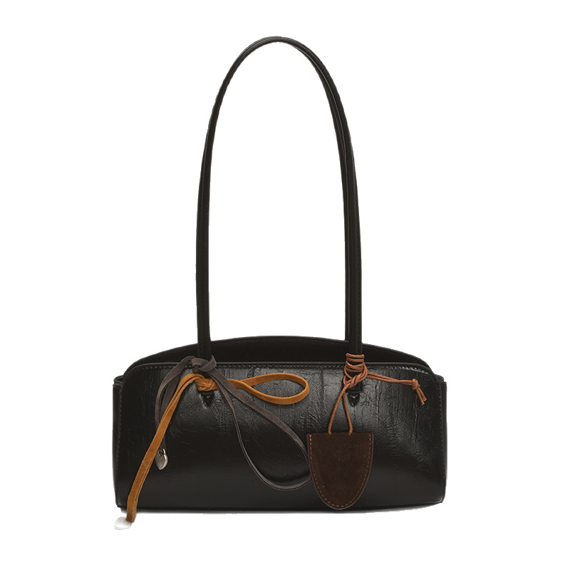 Cross-border large-capacity underarm hand-held pillow bag for women 2025 New style high-end commuting matte single-shoulder Boston bag Item Picture