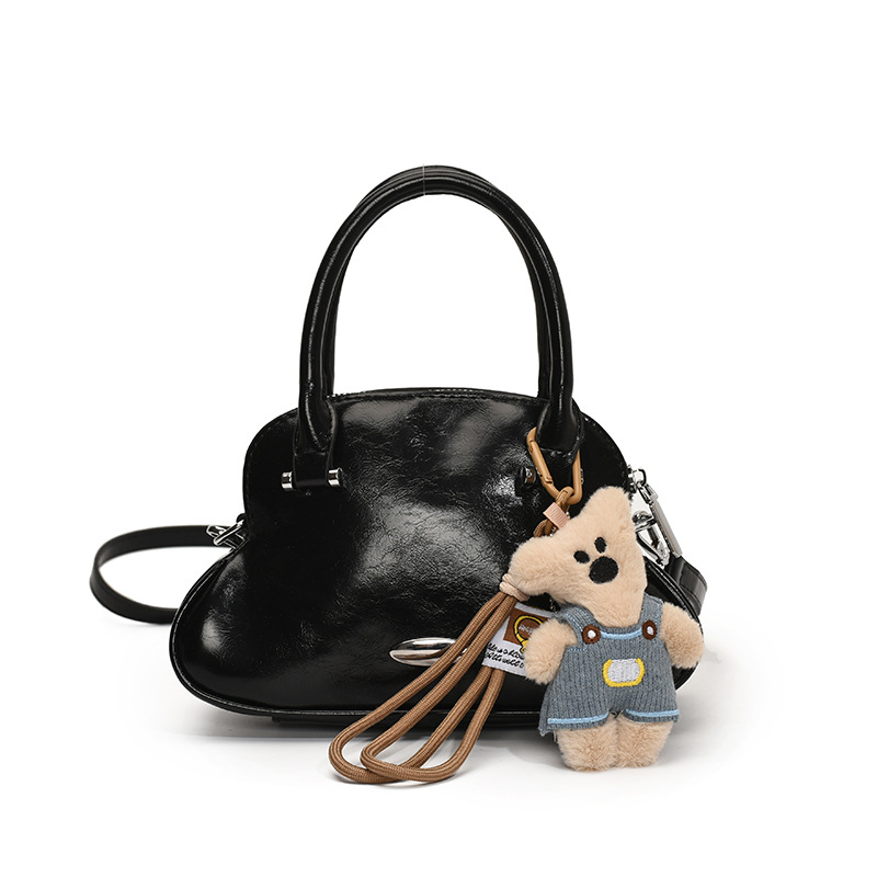 High-end quality and fashionable hand-held shell bag for women, 2025 new style, stylish and versatile single-shoulder bag, solid color simple crossbody bag Item Picture