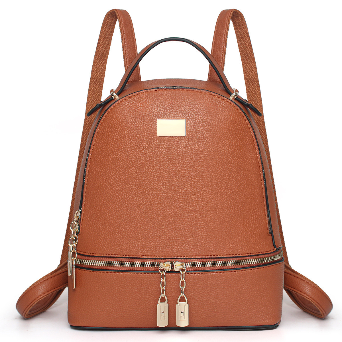 A new 2024 fashionable and lightweight pu women's backpack with a large capacity for casual wear full figure