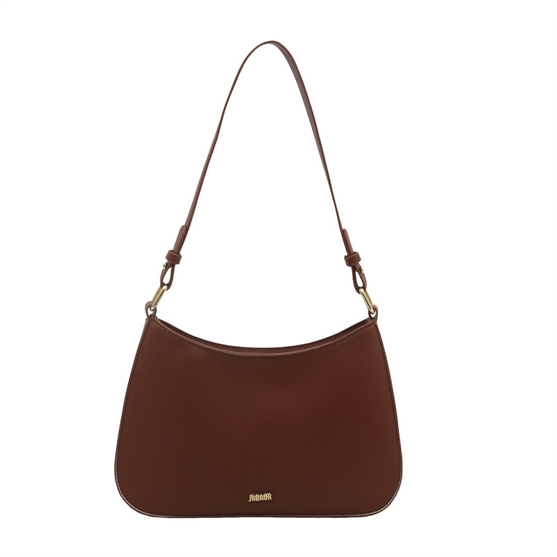 A new solid color large-capacity, elegant 2025 style, simple solid color, single-shoulder, underarm crossbody bag for women Item Picture