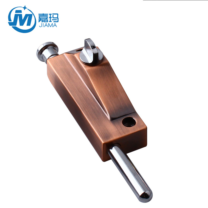 In-stock zinc alloy revolving door, exposed lock, latch lock, latch, spring latch, floor-standing latch lock, framed door lock details Picture