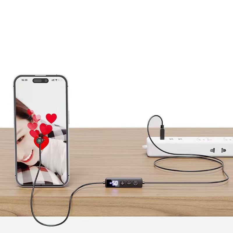 The mobile phone automatically clicks on the physical connection point device for live streaming. Red heart purchase, silent simulation of finger touch screen, machine touch screen Specification drawing
