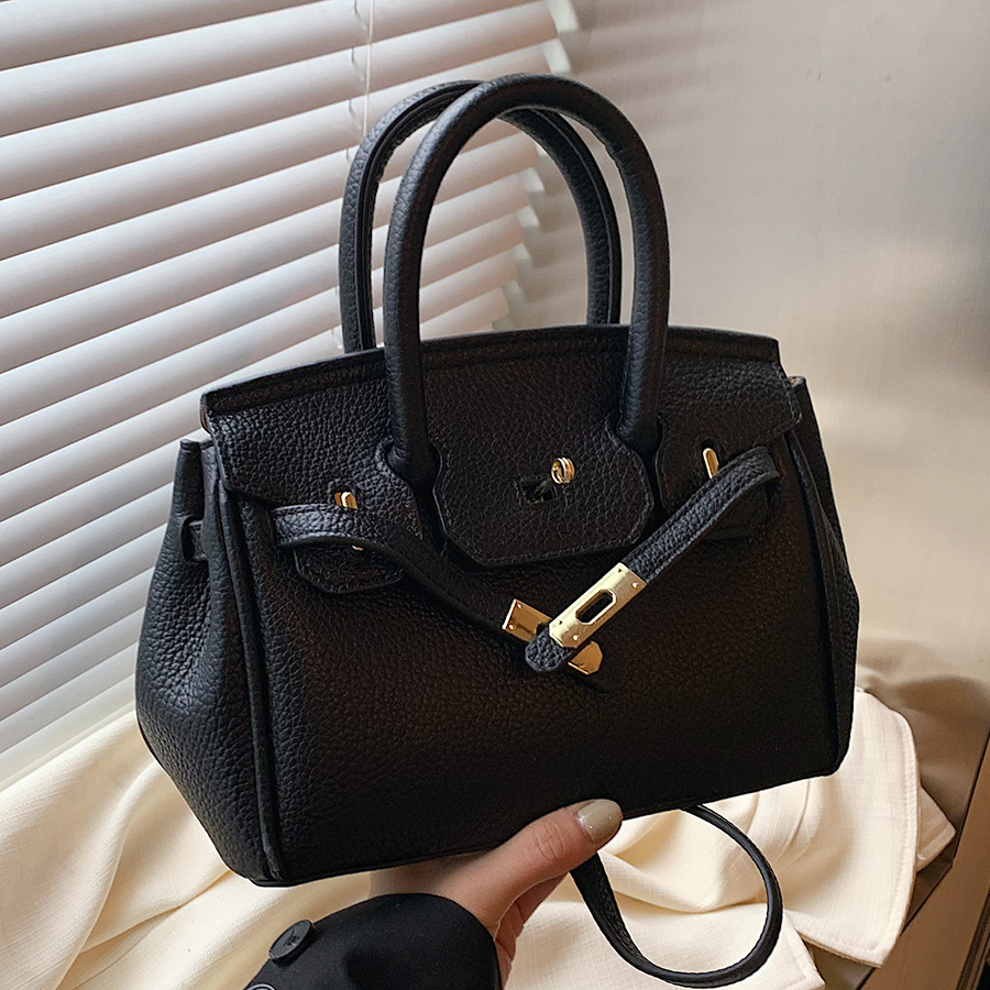 High-end and niche women's 2024 new retro single-shoulder crossbody bag, fashionable and versatile hand-held platinum Kelly bag full figure