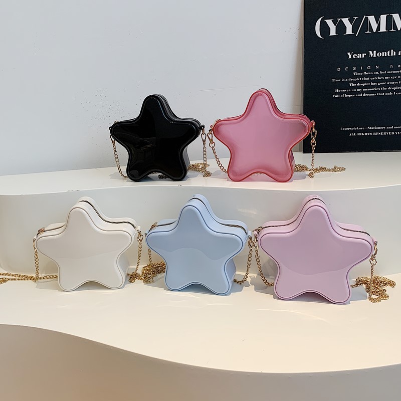 Spring and Summer new macaron-colored jelly bag, texture chain single-shoulder bag, fashionable and versatile women's crossbody five-point bag Application Scenario