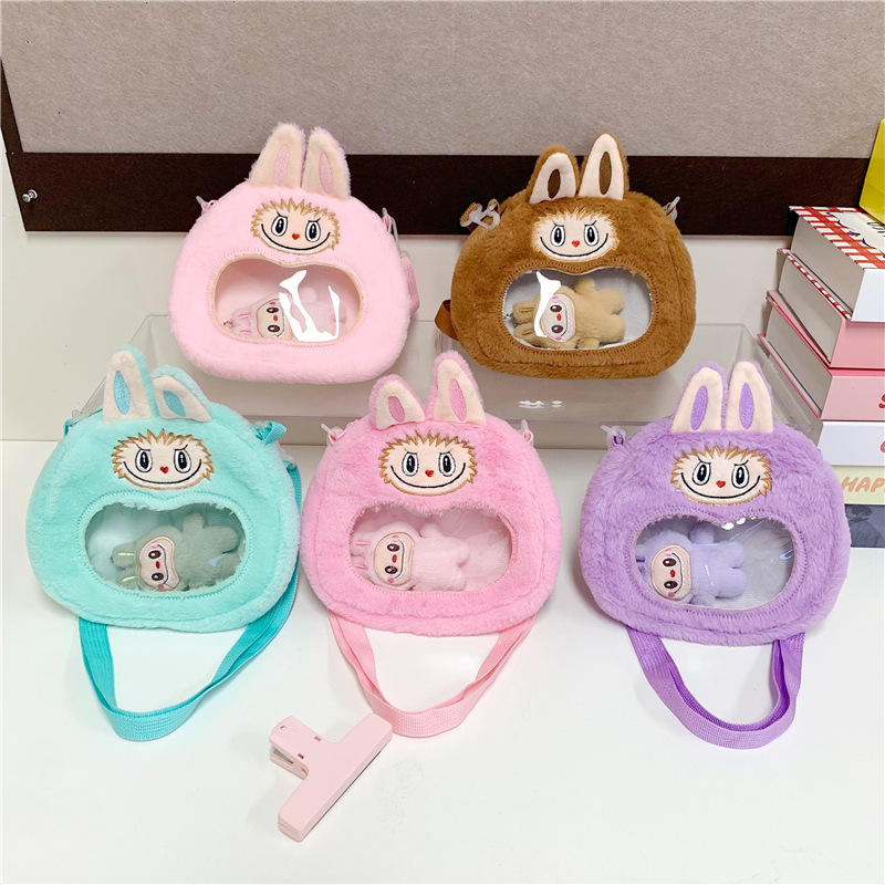 Plush bag, women's crossbody bag, cartoon children's bag, Instagram new cute little girl doll handbag, single-shoulder bag full figure