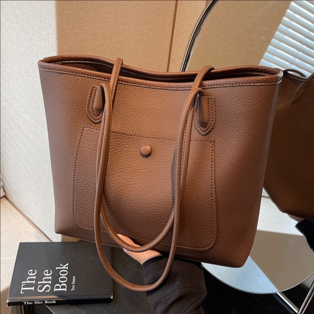Cross-border bag for Women 2025 New retro and versatile single-shoulder underarm bag, large-capacity tote bag for class and commuting full figure
