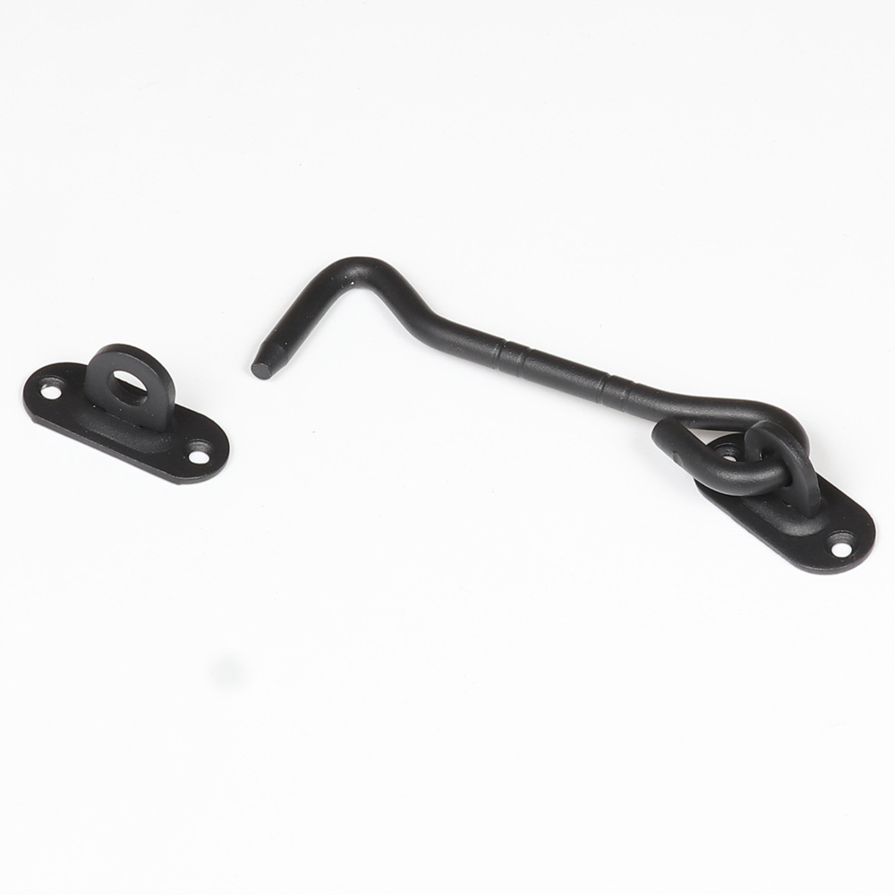 Factory direct supply of stainless steel matte black wind hooks, window wind hooks, lock hooks, barn door locks, and stainless steel window hooks details Picture