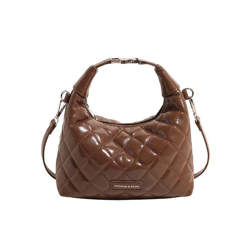 The 2024 new women's bag with embroidered thread and diamond-shaped underarm bag features a high-end and niche design. It is a single-shoulder crossbody handbag and wrist bag Item Picture