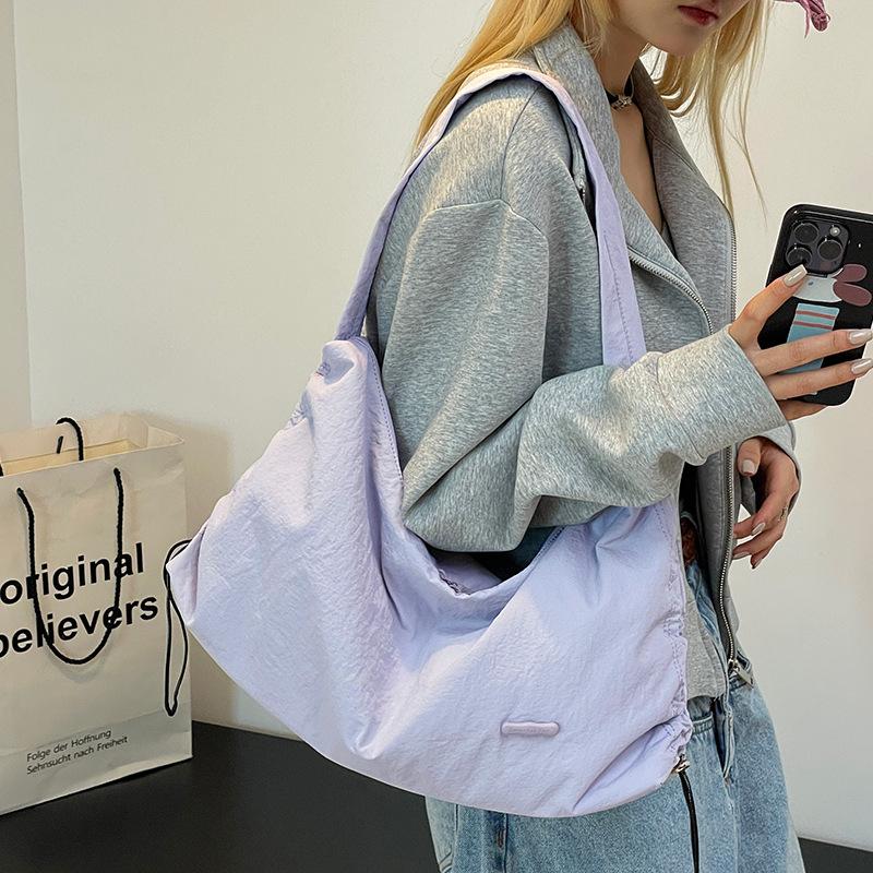 Colorful Fox Korean style ins Spring/Summer new solid color high-end niche single-shoulder crossbody underarm bag for women Specification drawing