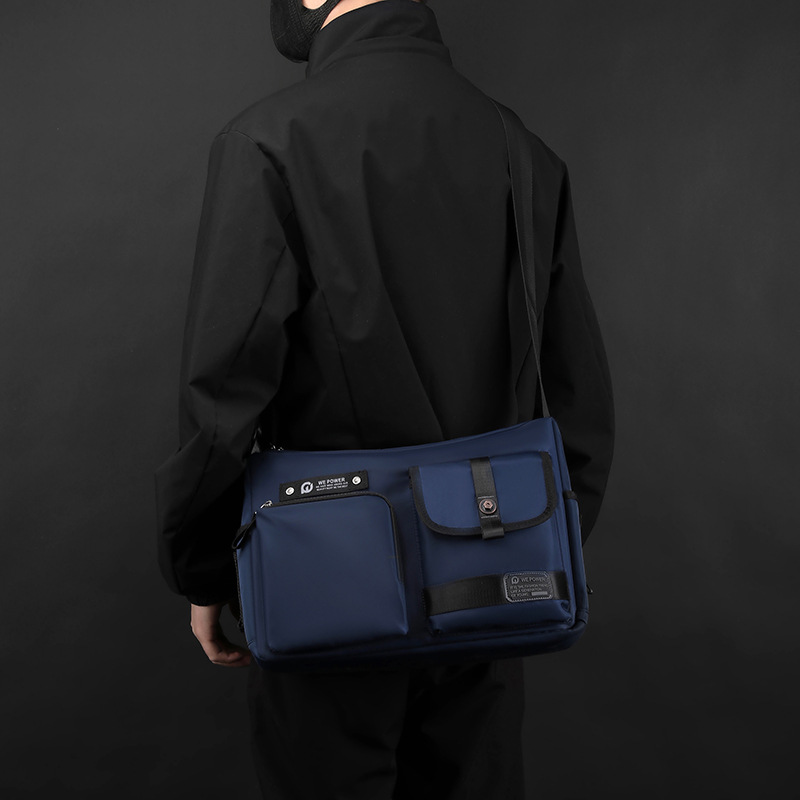 WEPOWER's new men's crossbody bag, a casual and trendy men's bag, an outdoor backpack, and a large-capacity crossbody single-shoulder bag details Picture