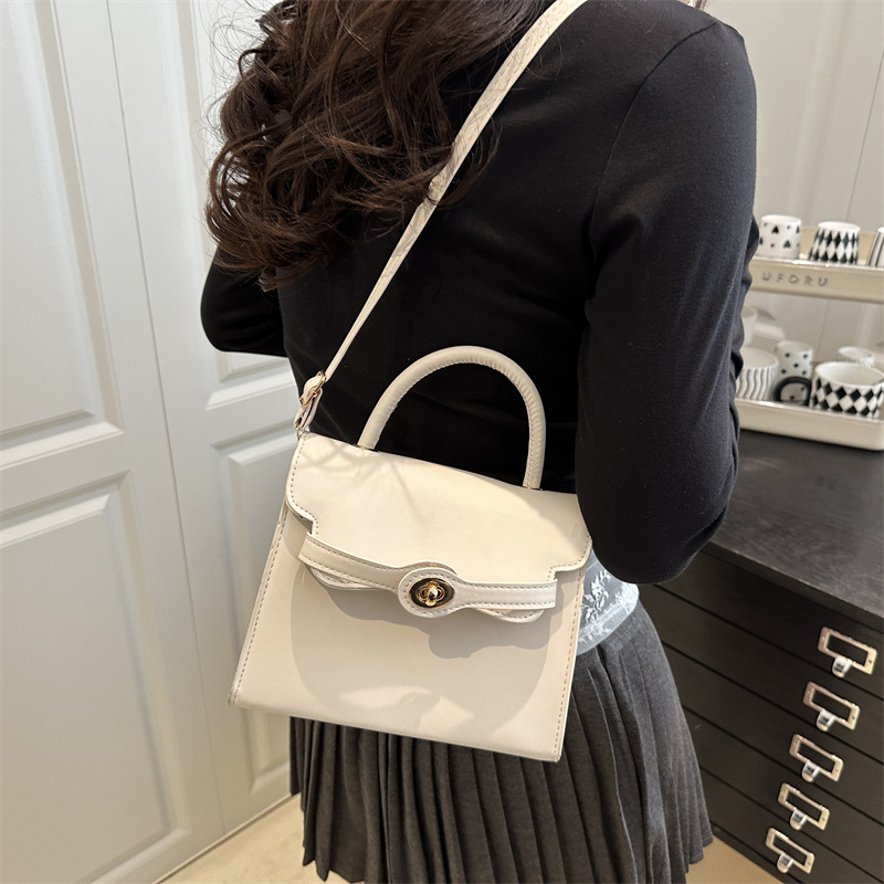 New cross-border high-end fashion handbag, stylish and versatile small square bag, large-capacity commuting single-shoulder crossbody women's bag details Picture