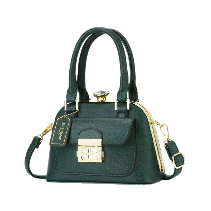 Ladies' handbag 2025 new style simple steel clip bag large capacity single-shoulder crossbody bag Korean version women's bag one-piece consignment Item Picture