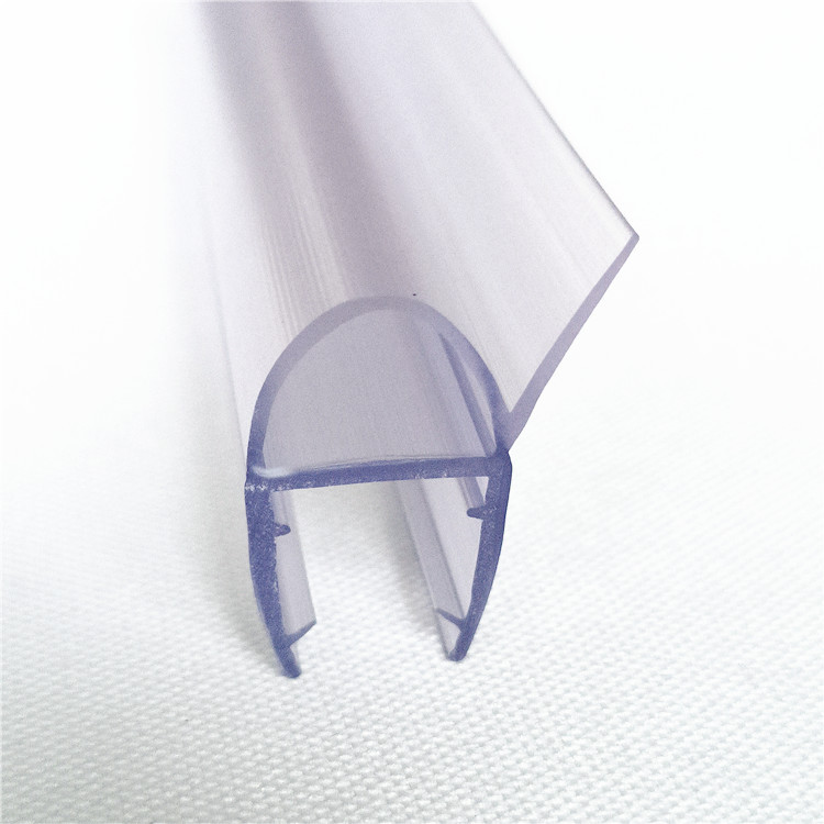 D-shaped buffer anti-collision water barrier strip for shower room, waterproof sealing strip on the side of the glass door of the hotel bathroom Specification drawing