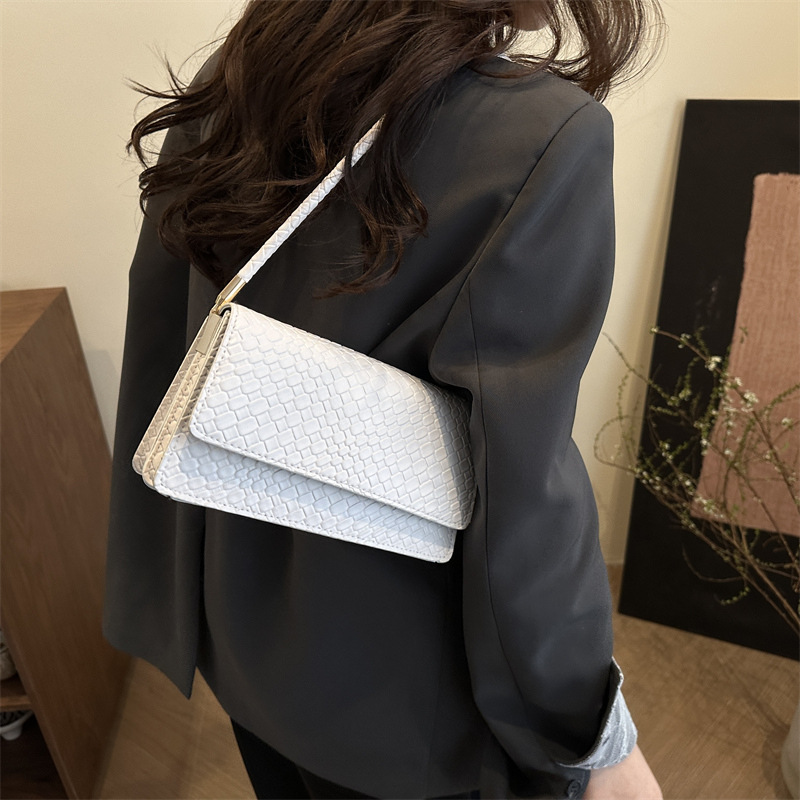 Spring New cross-border bag for women 2025 woven small square bag, high-end and niche handbag, commuting underarm bag details Picture
