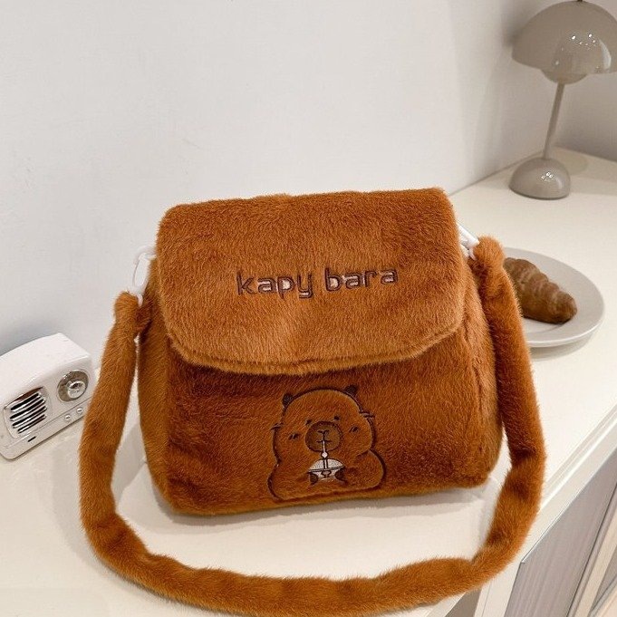 Sanrio plush bag, cute Cinnamon dog, single-shoulder crossbody bag, Capibara large capacity backpack, wholesale from the manufacturer details Picture