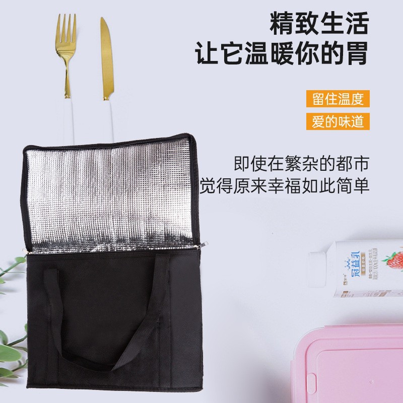 Amazon portable takeout thickened large-capacity non-woven fabric insulated storage bags with outdoor waterproof aluminum foil are available in stock Application Scenario
