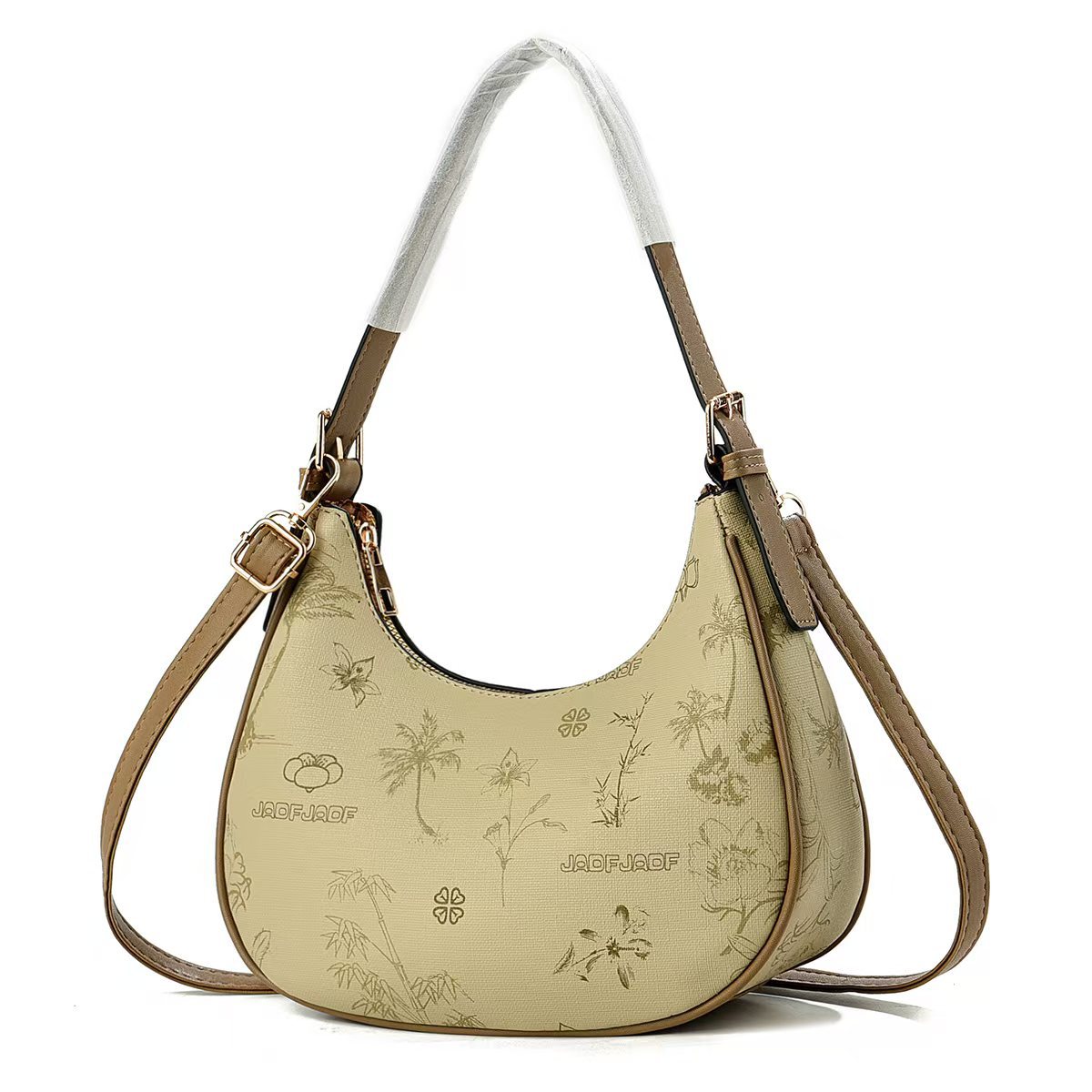 Cross-border best-selling direct-sale retro underarm bag, large-capacity, stylish and trendy letter single-shoulder bag, hand-held dumpling bag Item Picture