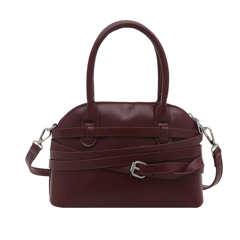 A new summer 2025 personalized hand-held bowling bag for women, a retro Korean commuter fashion single-shoulder crossbody bag Item Picture