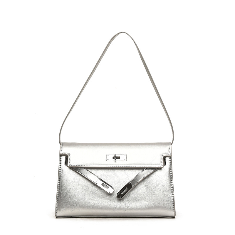 Simple and elegant underarm bag, retro Korean Kelly bag for women, 2025 new style, versatile single-shoulder crossbody bag for commuting Item Picture