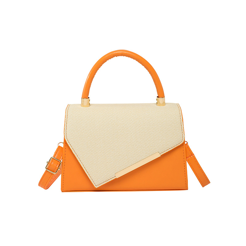 A new Korean-style patchwork small square bag for women in 2025, a stylish and simple single-shoulder crossbody bag with contrasting colors Item Picture