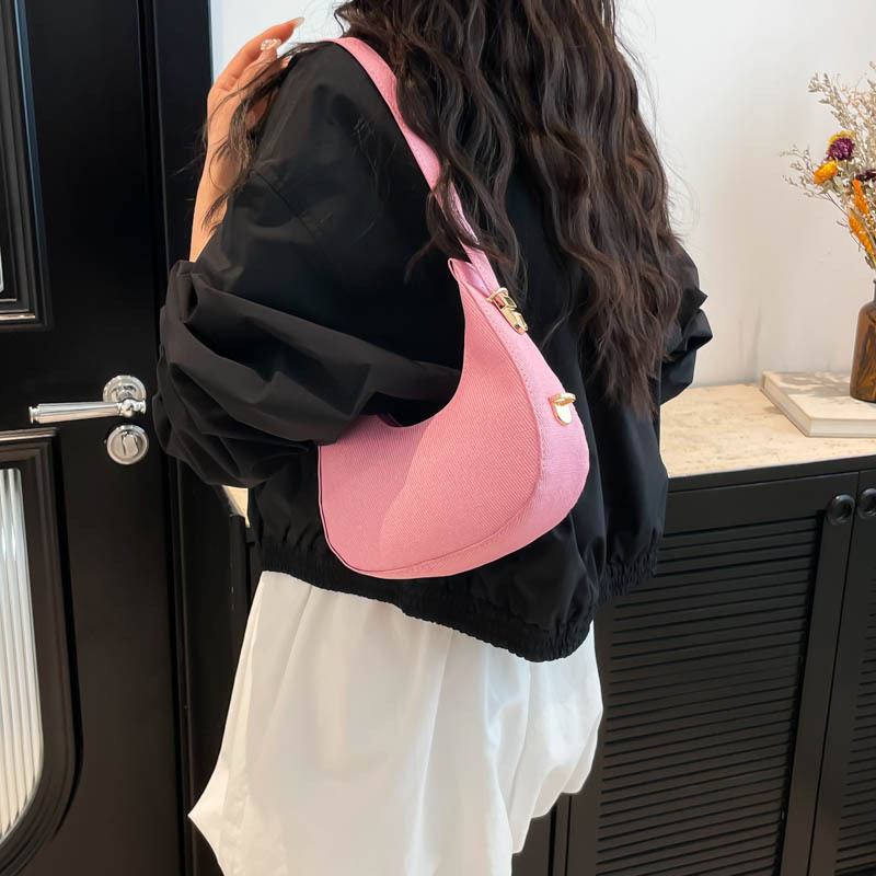 Retro underarm casual bag for women 2025 new spring style, stylish and solid color stone pattern single-shoulder hand-held dumpling bag Specification drawing