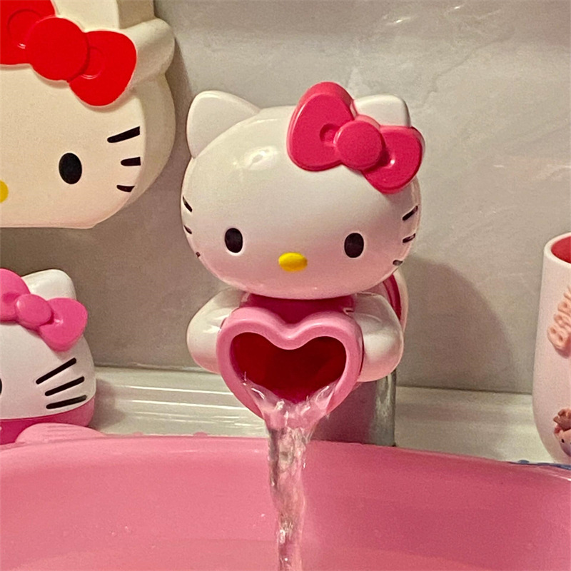 HelloKitty faucet extender Splash-proof, universal and cute home washbasin extension for kitchens and bathrooms Specification drawing