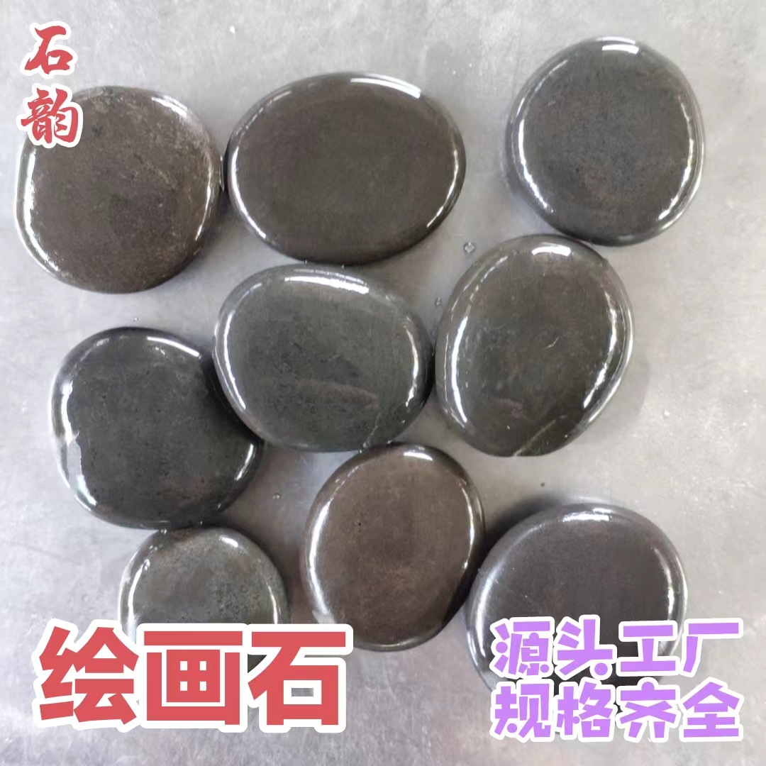 Hand-painted factory supplies painting stones, children's rough stones, DIY painting stones, painted rough stones, creative stones, flat stones and natural ones details Picture