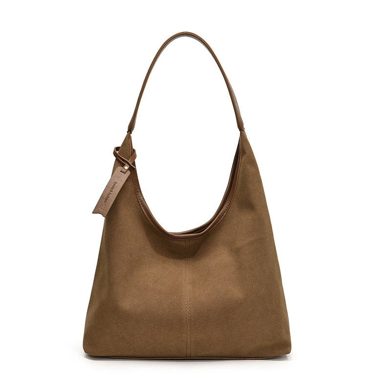 Matte retro bag, large-capacity underarm bag, 2024 new casual single-shoulder bag, tote bag for work and commuting Item Picture