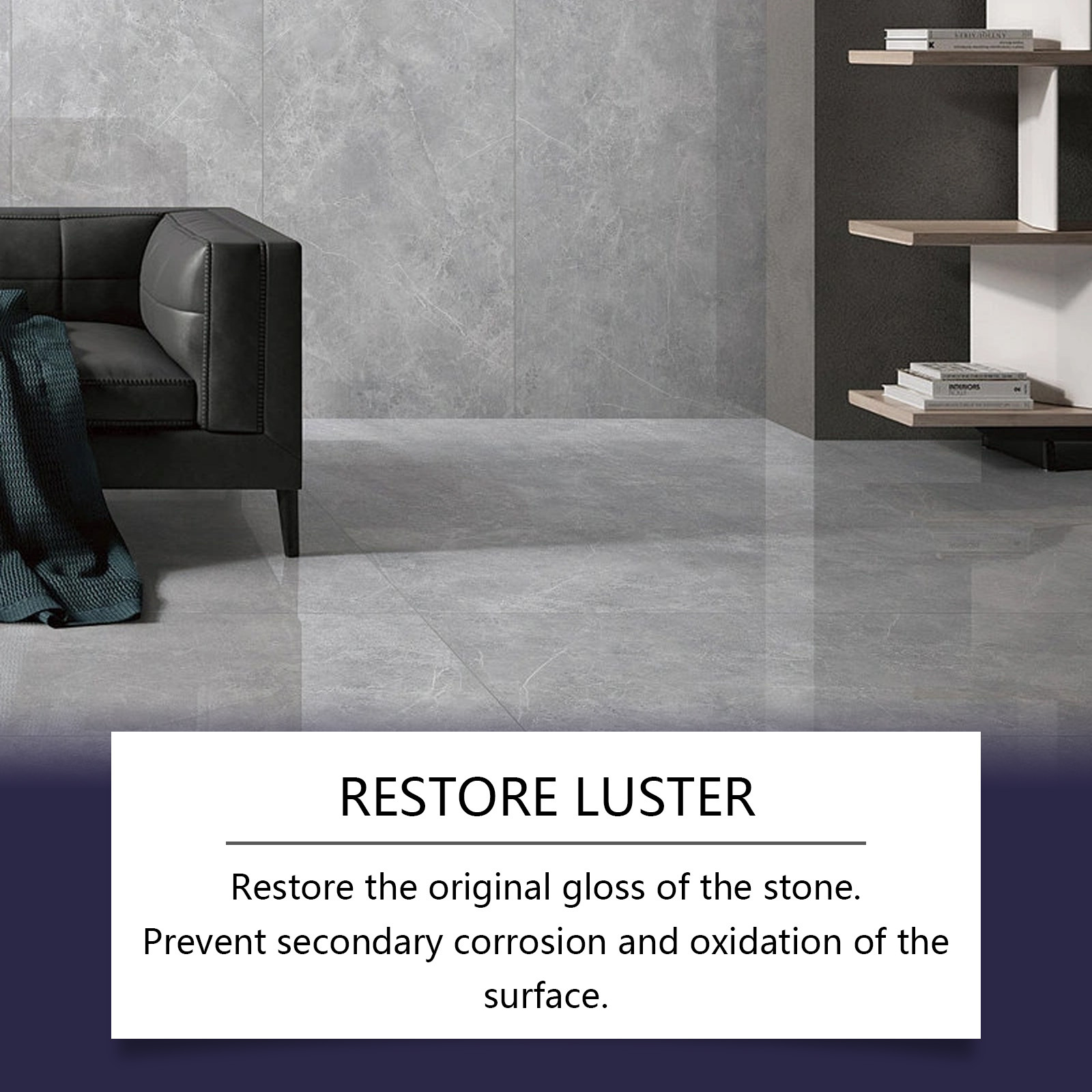 JUE FISH Stone cleaning powder improves surface scale, rust residue, anti-fouling formula, gentle maintenance and luster Application Scenario