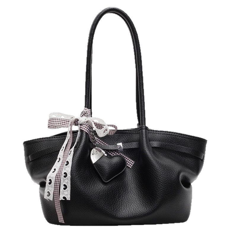 High-end texture lychee pattern large-capacity tote bag for women 2025 new style, fashionable, simple and versatile single-shoulder armpit bag Item Picture