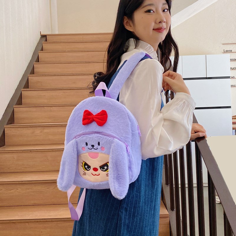 New plush toy backpack for three-year-old kids, cute, large-capacity, girlish, class backpack, claw machine doll, exchange price details Picture