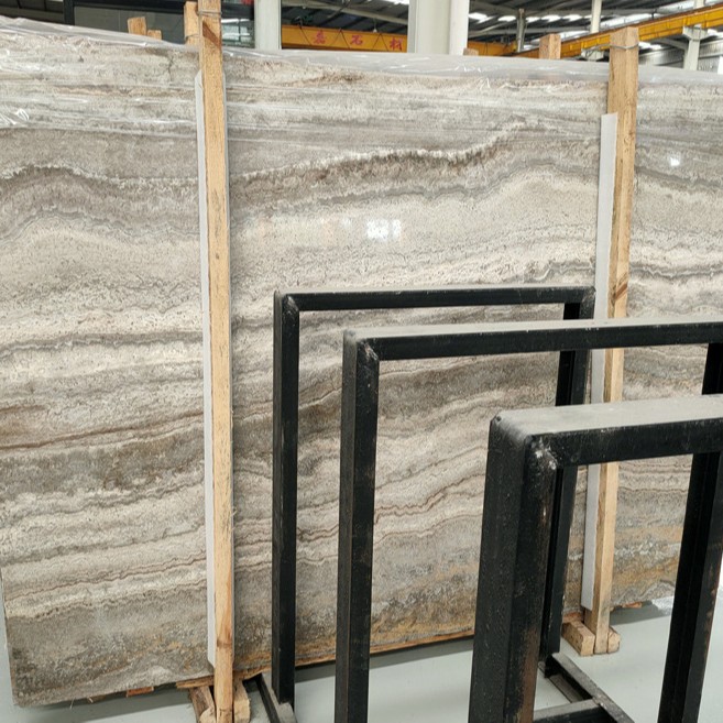 Natural silver-gray cave marble is a stone for home living room and kitchen decoration, hotel and villa window sills, countertop panels and background walls details Picture