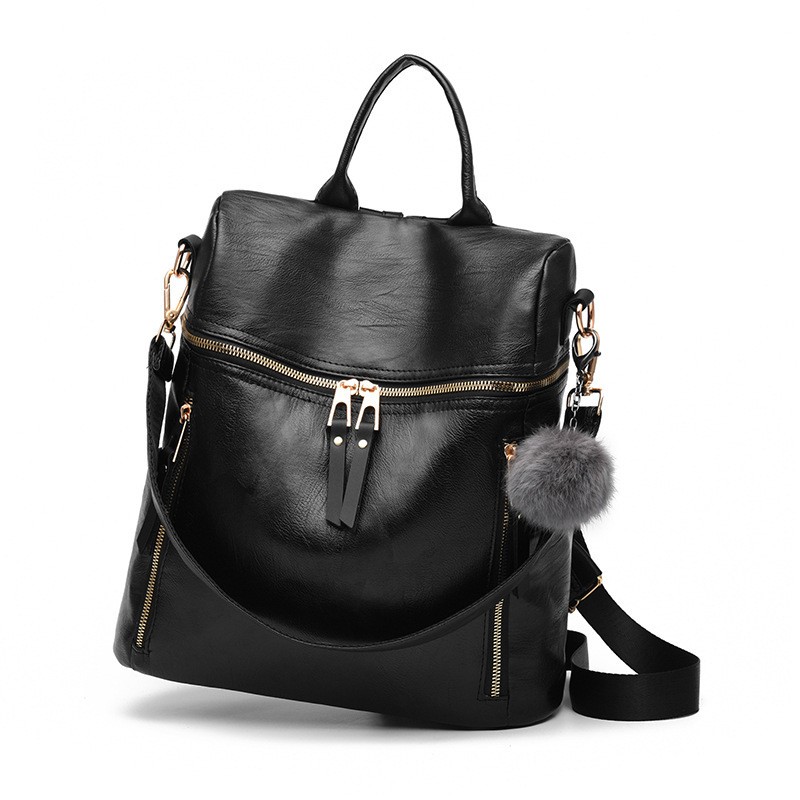Wholesale of new soft leather best-selling backpacks, women's PU leather waterproof multi-functional backpacks, cross-border export one-piece consignment Specification drawing