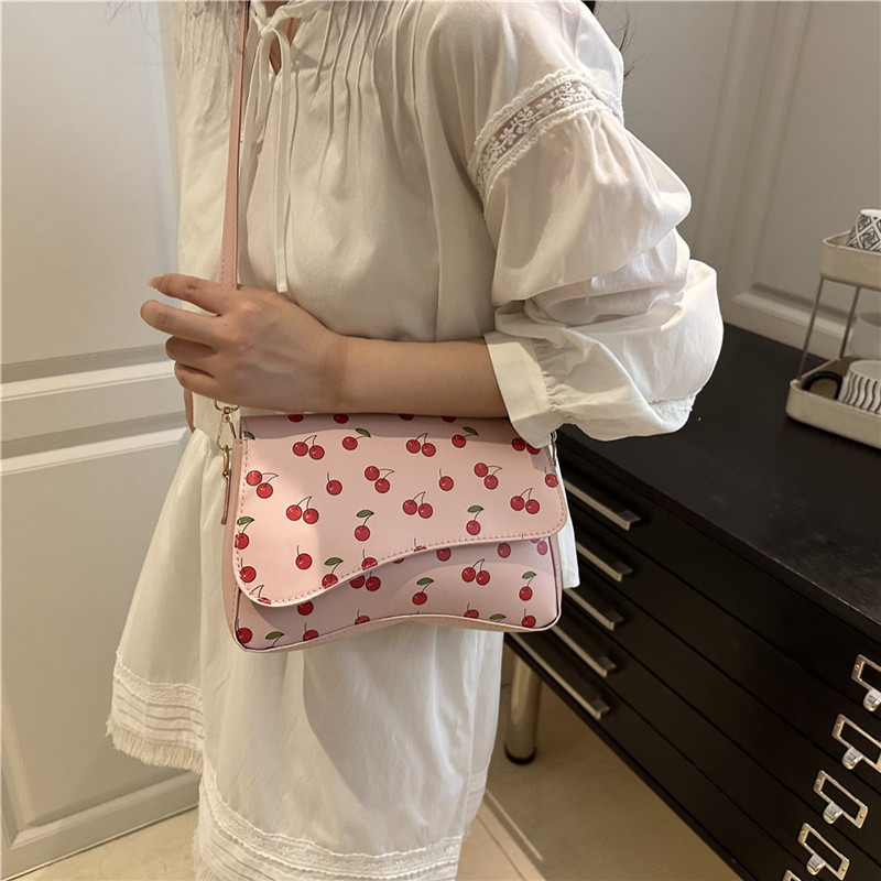 Summer fresh and artistic printed single-shoulder bag for women, new style 2025 Women's bag, large capacity crossbody bag, underarm bag Specification drawing