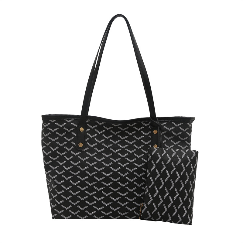 Cross-border niche printed design, large-capacity single-shoulder armpit bag, tote bag, stylish and versatile shopping bag, handbag for women Item Picture