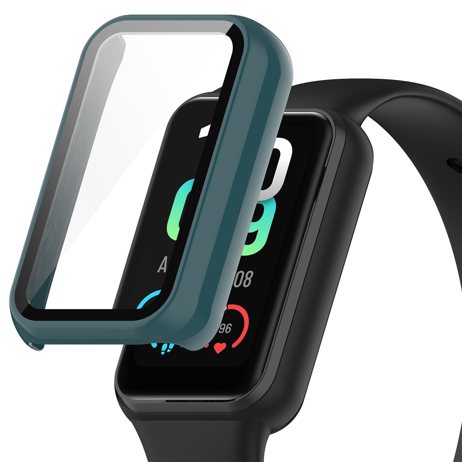 Suitable for Huami band7 watch case, Amazfit Band 7 protective case PC+ tempered film case and film integrated Application Scenario