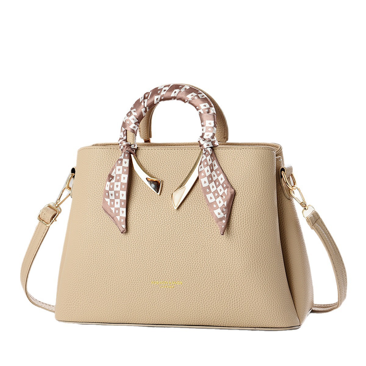 Middle-aged women's handbag 2025, a fashionable hand-held large-capacity pu women's bag for export, simple and retro single-shoulder crossbody bag Item Picture