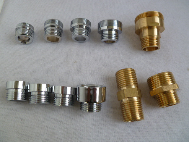 4 6 points /M18 20 22 24 28 32mm internal and external fine thread faucet accessories thread conversion copper joint Specification drawing