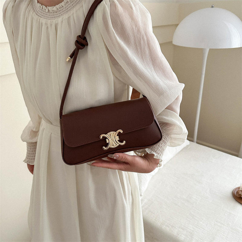 Cross-border retro bag, small square bag for women, 2024 new style, niche and simple underarm bag, quality and versatile, single-shoulder crossbody bag details Picture