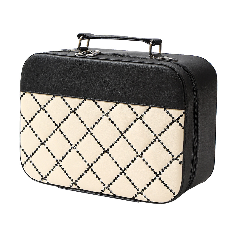 Xiuge Korean version makeup bag, large-capacity storage bag, cosmetics household pu leather portable makeup box manufacturer wholesale Item Picture