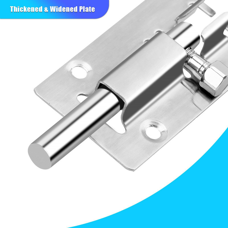 Cross-border Chinese latch 2-inch, 3-inch, 4-inch, 6-inch, 8-inch 304 stainless steel door bolt anti-theft thickened solid exposed latch details Picture