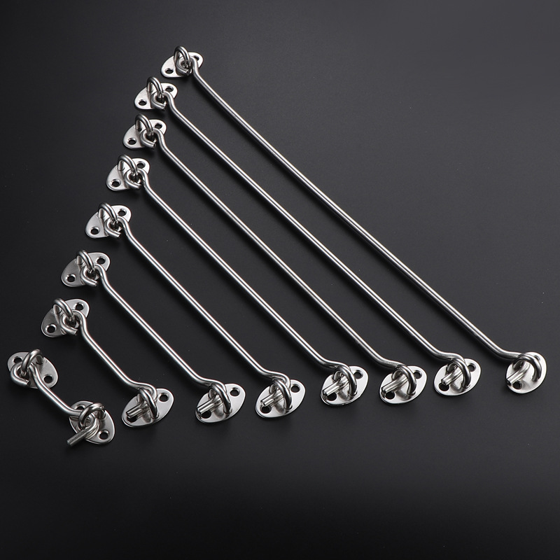 Extended sliding door, old-fashioned stainless steel hook window, hook wooden window, thickened solid stainless steel hook windproof hook Specification drawing