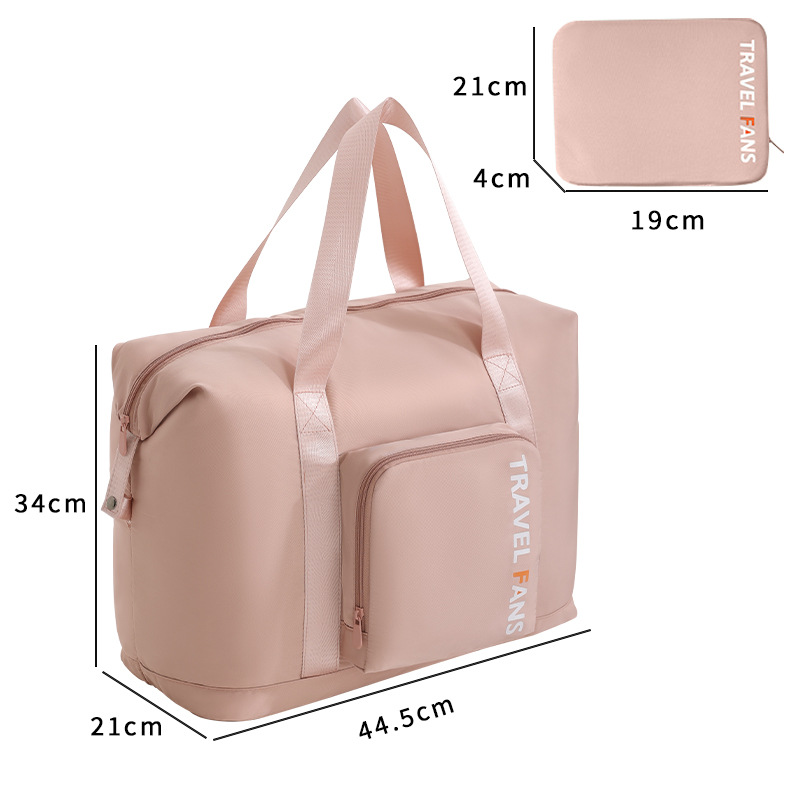 Runhui Light Fashion folding Travel Bag, large-capacity storage bag, can be worn over a suitcase, handbag and multi-functional tote bag Item Picture