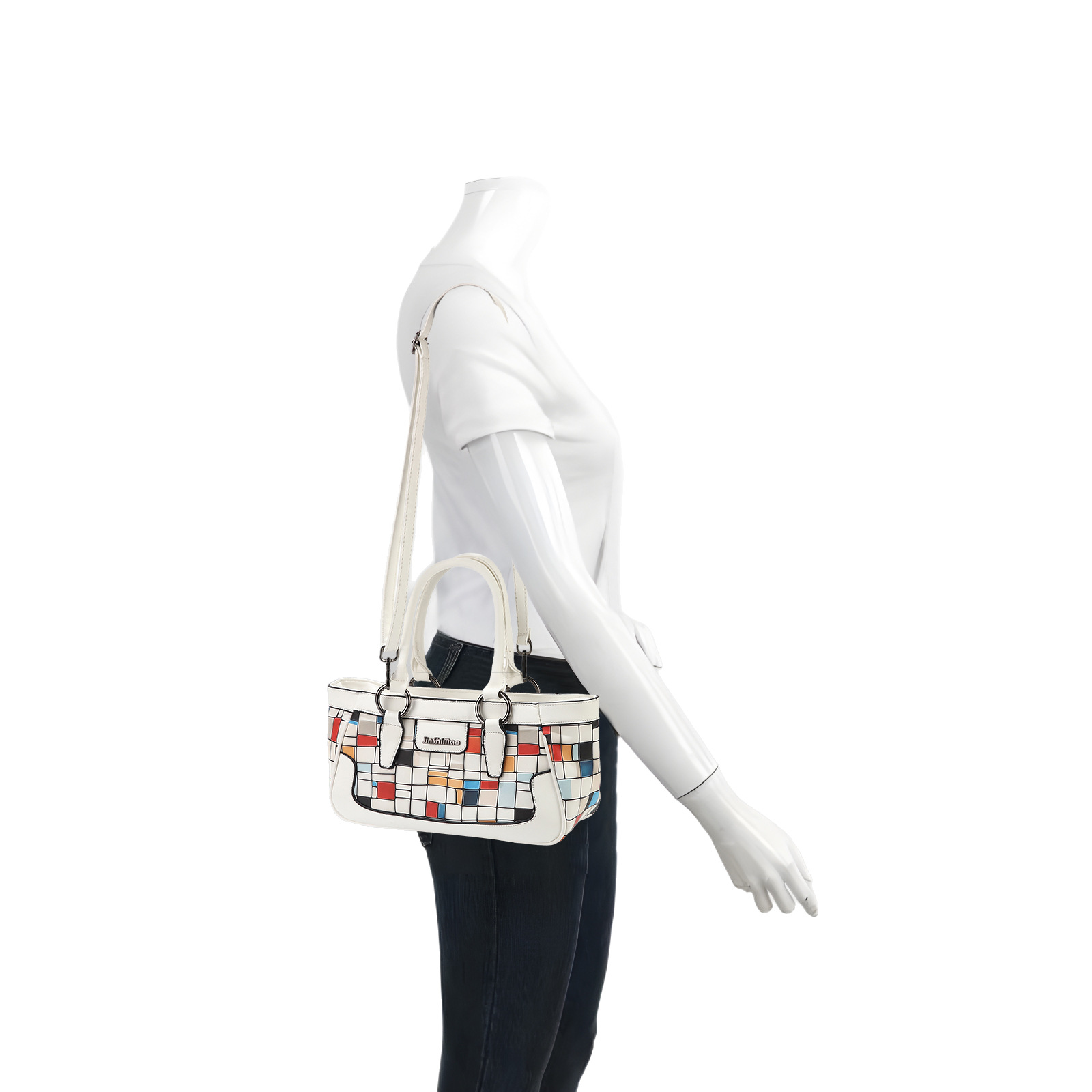 Wholesale checkered bag for women, 2025 new style, stylish and versatile single-shoulder crossbody bag, wedding bride shell bag Item Picture
