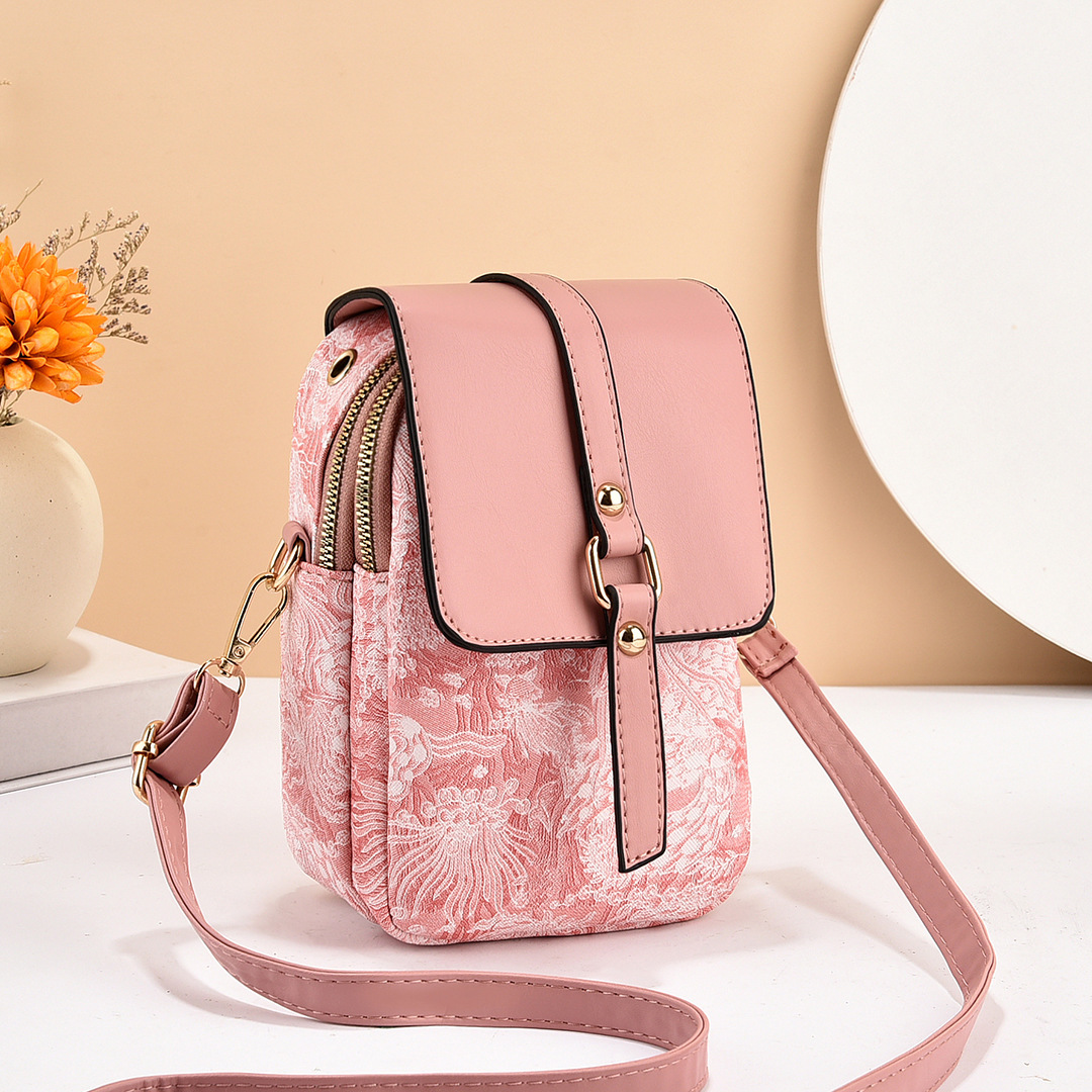 Summer 2023 new style women's bag, Korean style simple, trendy and fashionable small square bag, single-shoulder crossbody mini mobile phone bag for women Item Picture