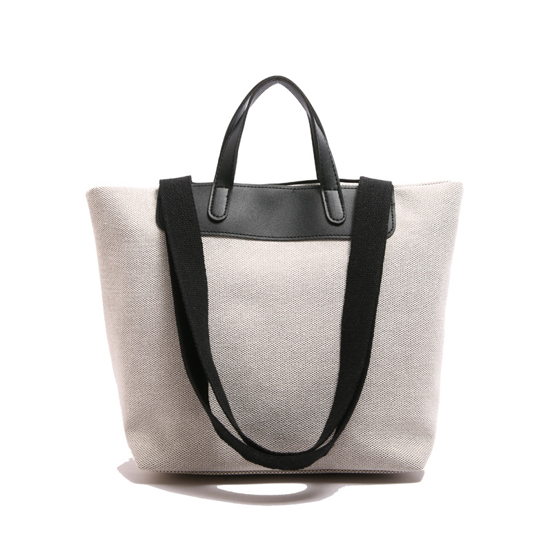 High-quality and fashionable single-shoulder large bag for women's summer 2025, new color-blocking and patchwork commuter tote bag, large capacity bucket bag Item Picture