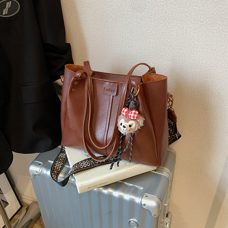Simple and versatile women's large-capacity 2024 new casual and fashionable single-shoulder shopping bag with mother and child, commuter tote bag Specification drawing