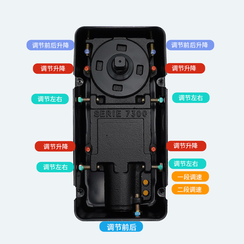 135-degree double-positioning floor spring, 7300 floor spring, framed glass door, wooden door, buffer hydraulic floor spring Application Scenario