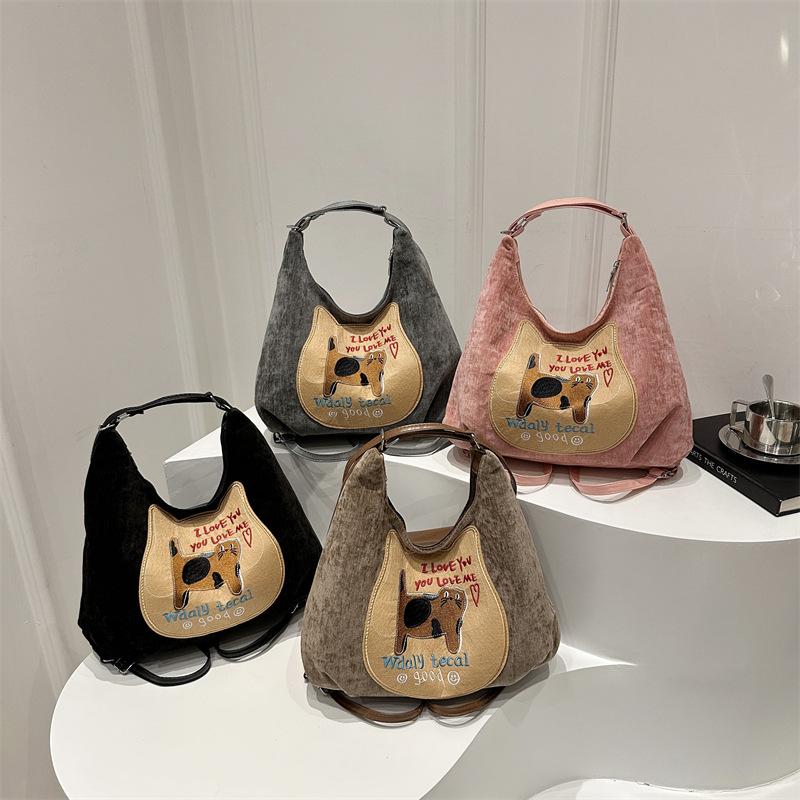 Korean large-capacity tote bag, school-style single-shoulder underarm bag, new 2024 autumn/winter multi-functional backpack, cross-border Application Scenario