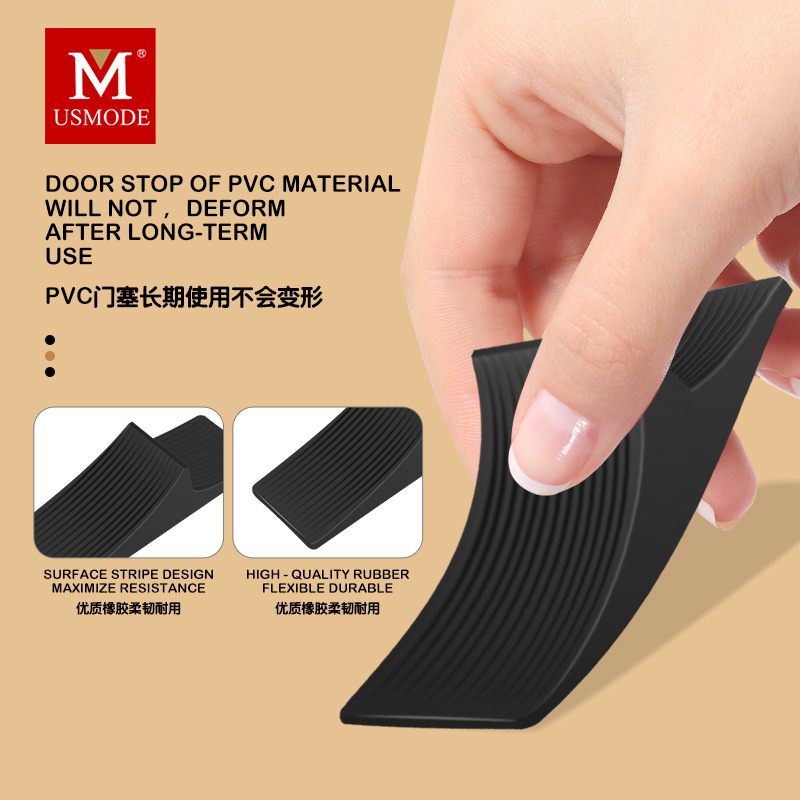 Meiyi windproof rubber anti-hand-squeezing household door card, safe and fixed door blocking, no need for drilling, anti-collision wall door stop Application Scenario